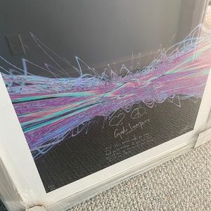 Framed, Signed, Soundwave, Cyndi Lauper, “True Colors” canvas.